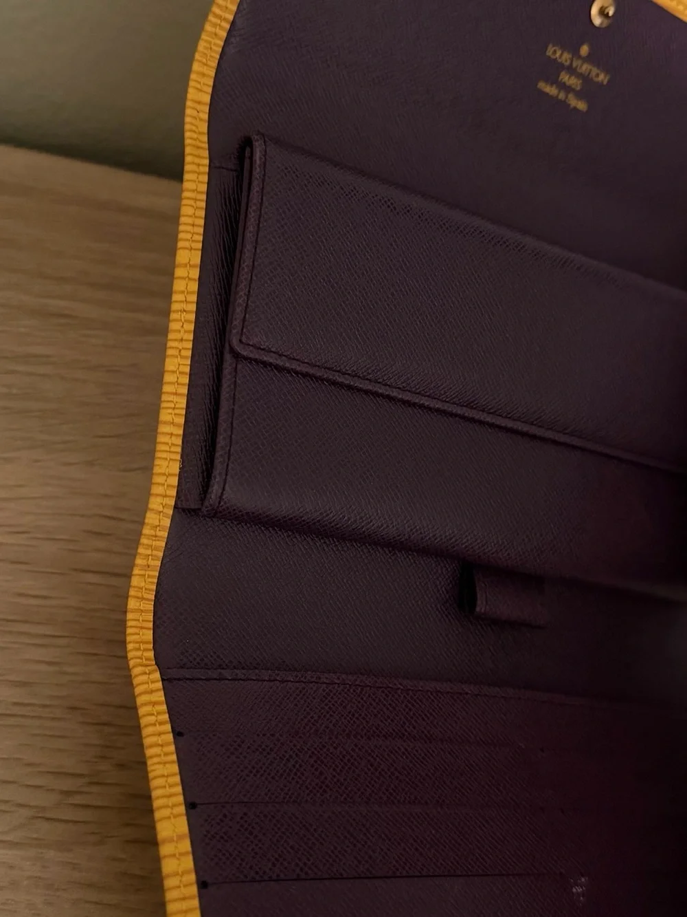 Louis Vuitton Golden Yellow Leather Wallet